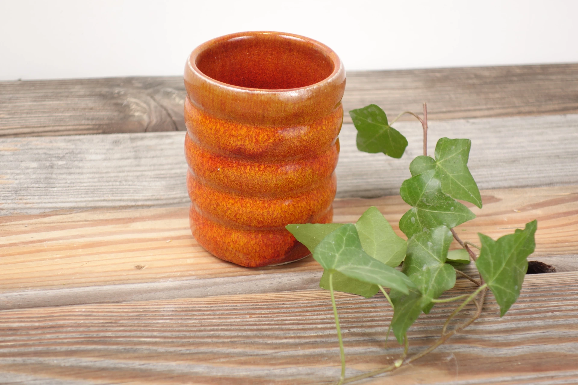 Vase orange effektvoll 