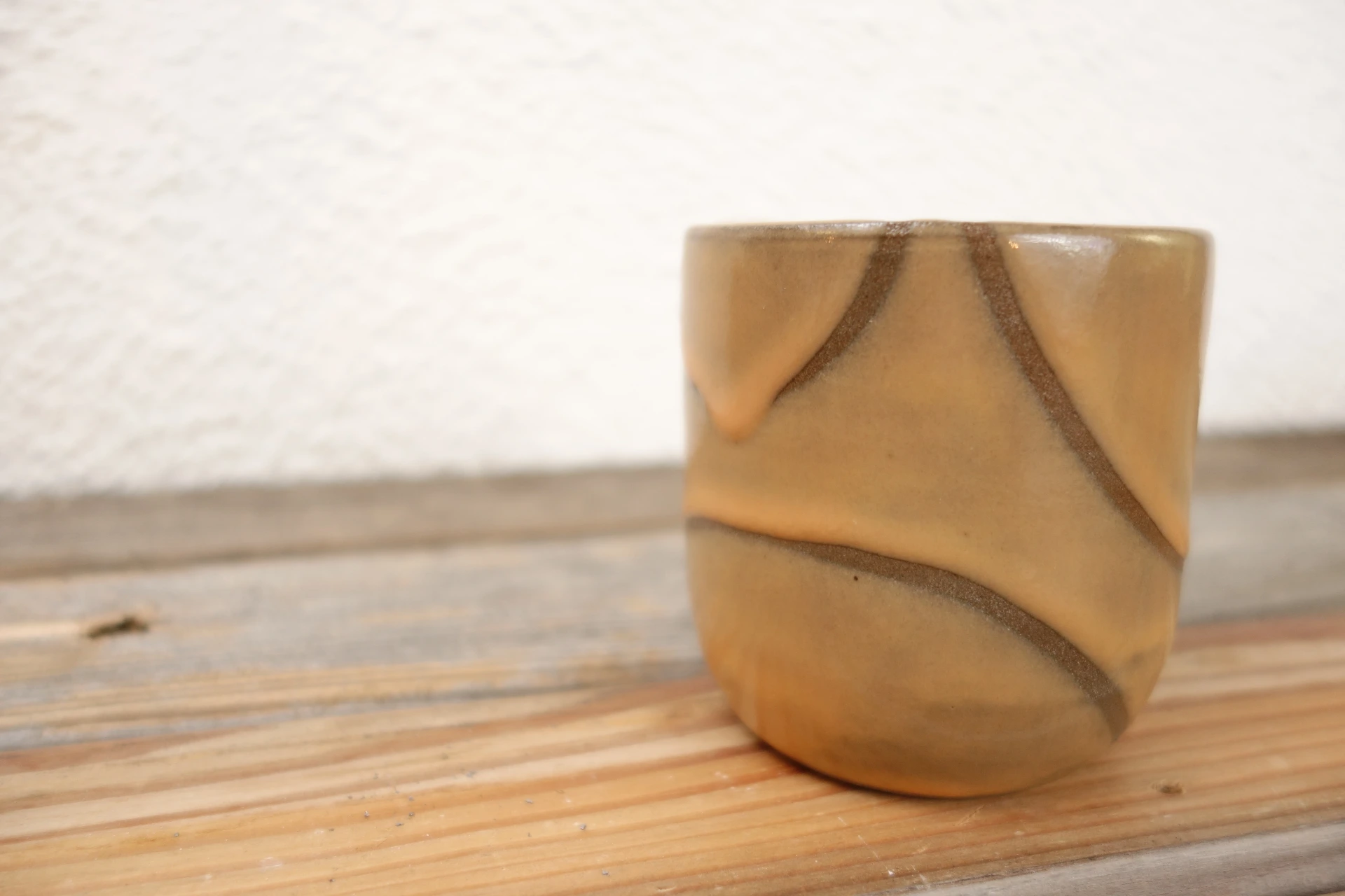 Becher "Lebenslinien" - gelb 