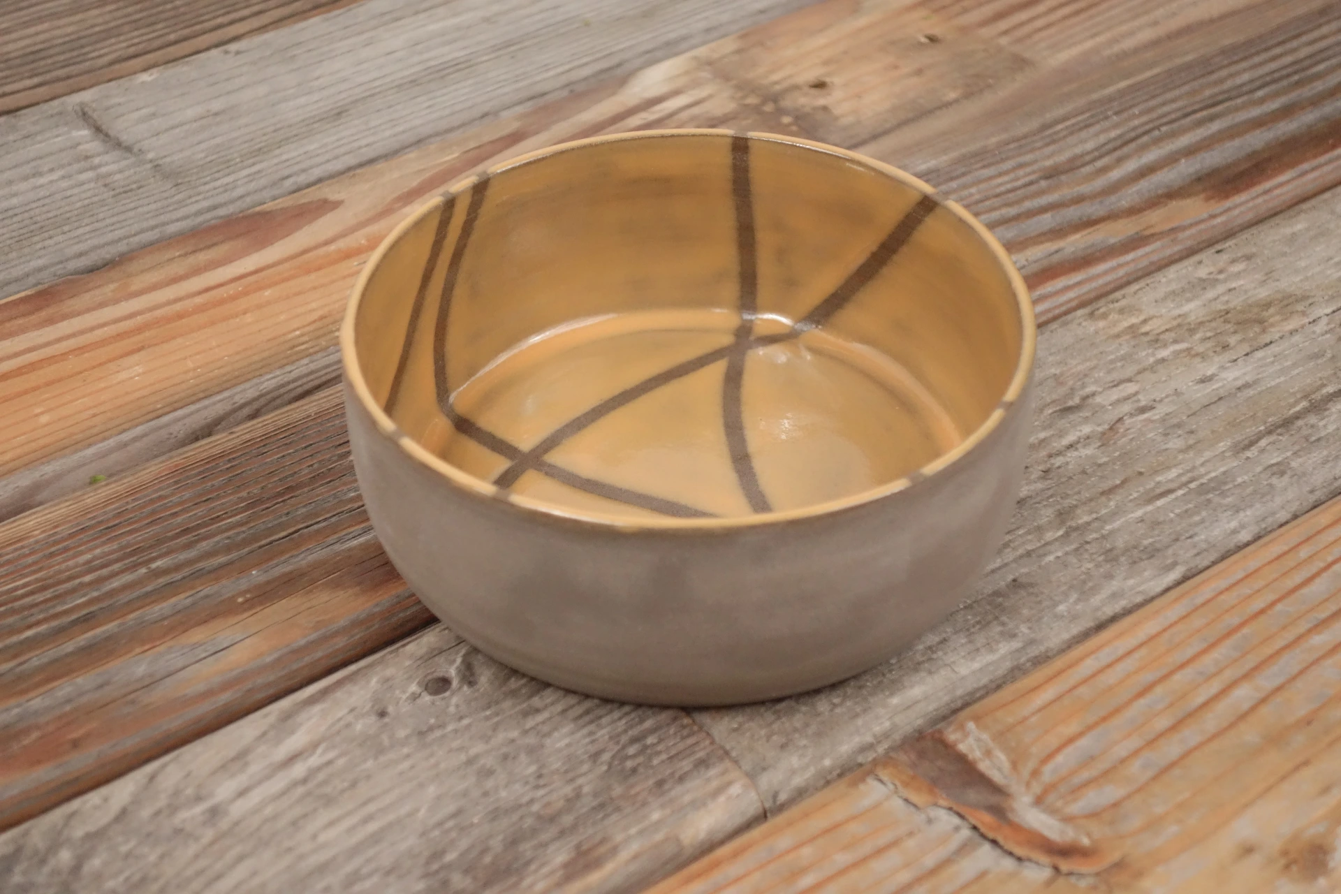 Schale "Lebenslinien" - gelb  